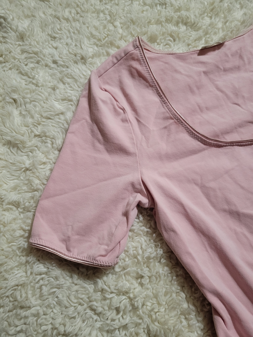 Free People Pink Scoop Neck Short Sleeve Bodysuit |XS-S - Picture 3 of 10